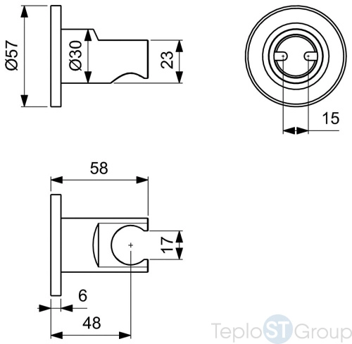 Держатель для душевой лейки Ideal Standard BC806XG фиксированный - купить с доставкой по России фото 3