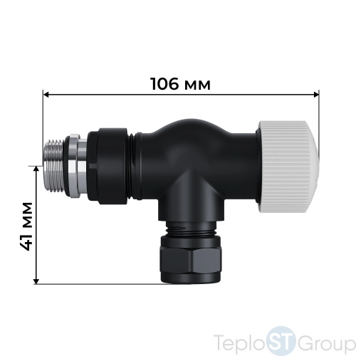 Набор термостатический осевой Royal Thermo Design Pro 15мм М30х1,5 (Черный) - купить оптом с доставкой по России фото 6