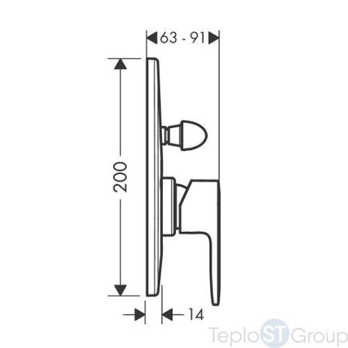 Смеситель для душа Hansgrohe Vernis Blend 71449000 хром - купить с доставкой по России фото 3