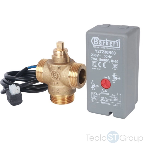 Stout Компактный 3-Ходовой зональный клапан, сервопривод 230V, с кабелем 1м., НР 1 - купить оптом с доставкой по России