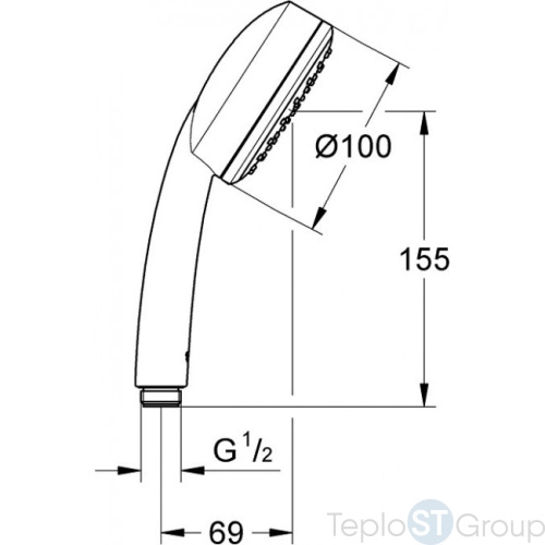 Душевая лейка Grohe New Tempesta Cosmopolitan 26082002 - купить с доставкой по России фото 2