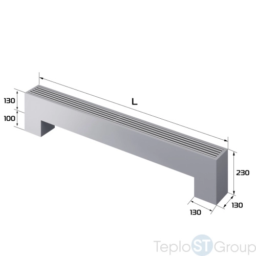 Конвектор напольный Royal Thermo STEP-130/130/800-2-N-SS-LG-NA - купить с доставкой по России фото 2