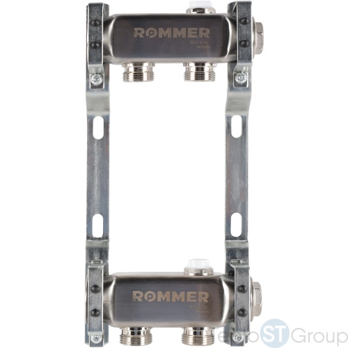 Rommer RMS-4401-000002 Rommer Коллектор из нержавеющей стали для радиаторной разводки 2 вых. - купить оптом у дилера TeploSTGroup по всей России ✅ ☎ 8 (800) 600-96-13