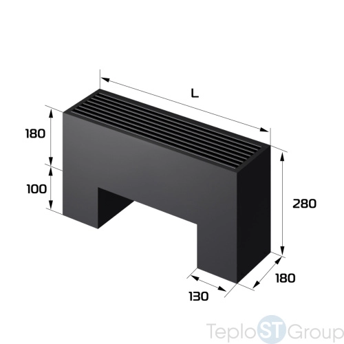 Конвектор напольный Royal Thermo STEP-180/180/700-3-N-BL-LG-BL - купить с доставкой по России фото 2