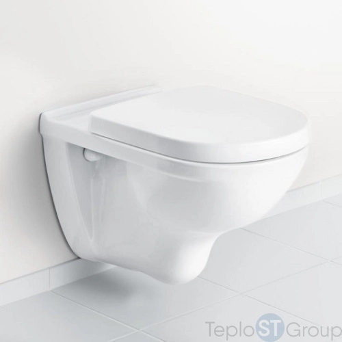 Подвесной унитаз Villeroy & Boch O.Novo с микролифтом, безободковый 5660HR01 - купить с доставкой по России фото 2