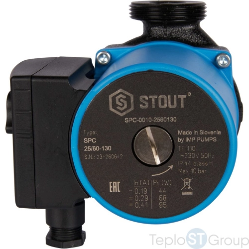 Stout SPC-0010 SPC-0010-2560130 Stout Насос циркуляционный 25/60-130 - купить с доставкой по России фото 6