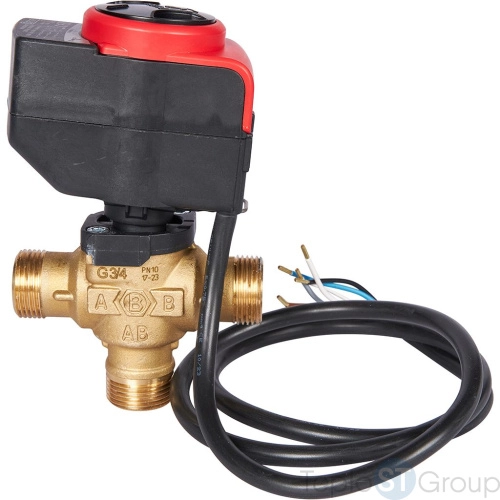 Stout SVM-0170-300020 Stout 3-Ходовой зональный клапан, сервопривод 230V, с кабелем 1м,, НР 3/4" - купить оптом с доставкой по России фото 14