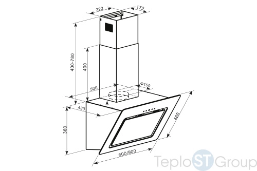 Кухонная вытяжка Making Oasis Everywhere NA-60B - купить оптом у дилера TeploSTGroup по всей России ✅ ☎ 8 (800) 600-96-13 фото 7