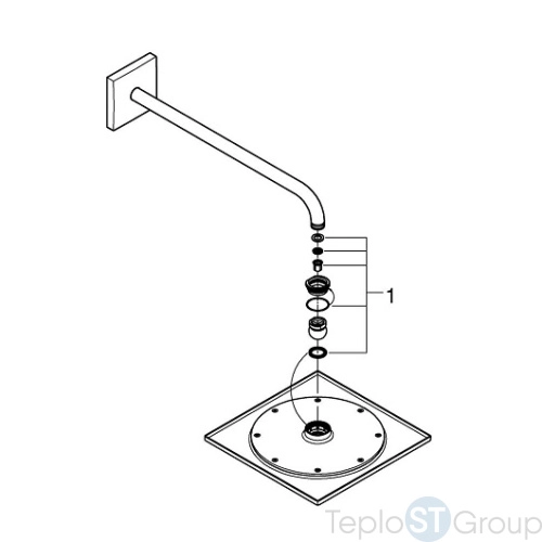 Верхний душ Grohe Rainshower F-Series 26259000 - купить оптом у дилера TeploSTGroup по всей России ✅ ☎ 8 (800) 600-96-13 фото 2