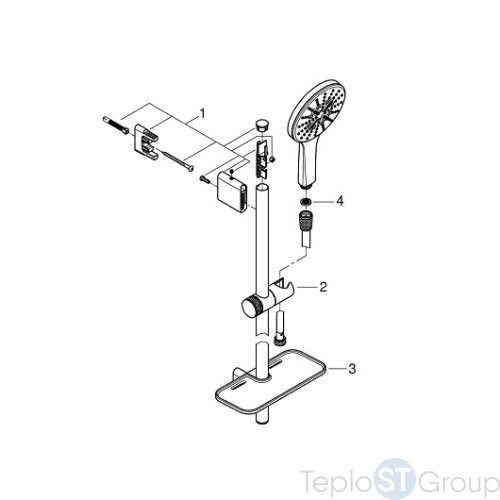 Душевой гарнитур Grohe Rainshower SmartActive 130 26546000 хром - купить с доставкой по России фото 4