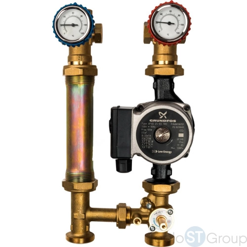 Stout SDG-0007 Насосная группа со смесителем 1" с насосом Grundfos UPSO 25-65 - купить с доставкой по России фото 10