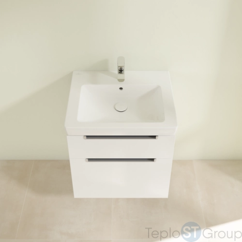 Тумба под раковину Villeroy & Boch Subway 2.0 587 x 590 x 454 mm A90900DH 2 выдвижных ящика, Glossy White - купить с доставкой по России фото 3