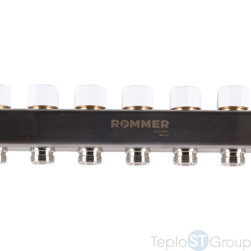 Rommer RMS-1200-000009 Rommer Коллектор из нержавеющей стали с расходомерами 9 вых. - купить с доставкой по России фото 5