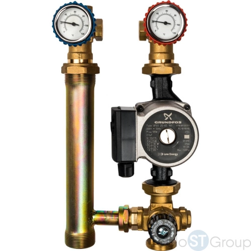 Stout SDG-0002 Насосная группа со смесителем 1"с насосом Grundfos UPSO 25-65 - купить с доставкой по России фото 7