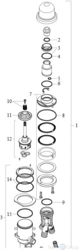 Скрытая часть для смесителя Hansgrohe Metropol 13159180 на борт ванны на 2 отверстия - купить с доставкой по России фото 2