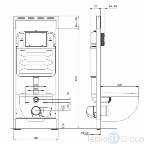 Унитаз с инсталляцией 3в1 SET AQUATEK ВЕГА-1905-017 - купить оптом у дилера TeploSTGroup по всей России ✅ ☎ 8 (800) 600-96-13 фото 5