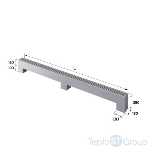 Конвектор напольный Royal Thermo STEP-130/130/2400-2-N-SS-LG-NA - купить с доставкой по России фото 2