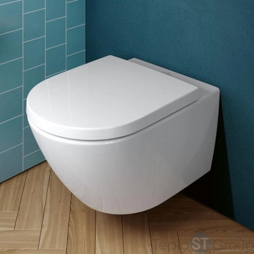 Подвесной унитаз Villeroy & Boch Subway 3.0 с микролифтом, безободковый 4670TS01 - купить с доставкой по России фото 2