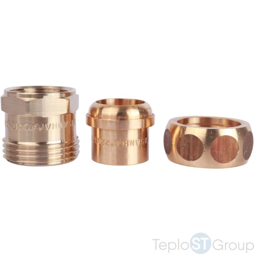 Sanha 4340g сгон ВП-ВР, бронза, самоуплотняющийся 22x3/4, для медных труб под пайку - купить оптом с доставкой по России фото 2