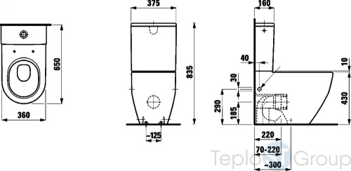 Чаша напольного унитаза Laufen PRO 8.2595.2.000.231.1 - купить оптом у дилера TeploSTGroup по всей России ✅ ☎ 8 (800) 600-96-13 фото 3