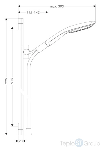 Душевой гарнитур Hansgrohe Raindance Select S 26626400 - купить с доставкой по России фото 3