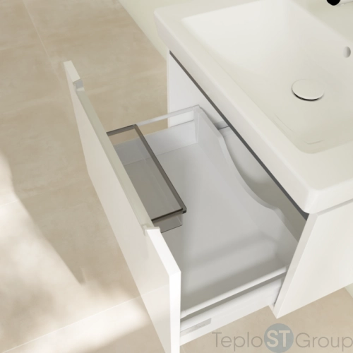 Тумба под раковину Villeroy & Boch Subway 2.0 637 x 420 x 454 mm A68800DH 1 выдвижной ящик, Glossy White - купить с доставкой по России фото 6