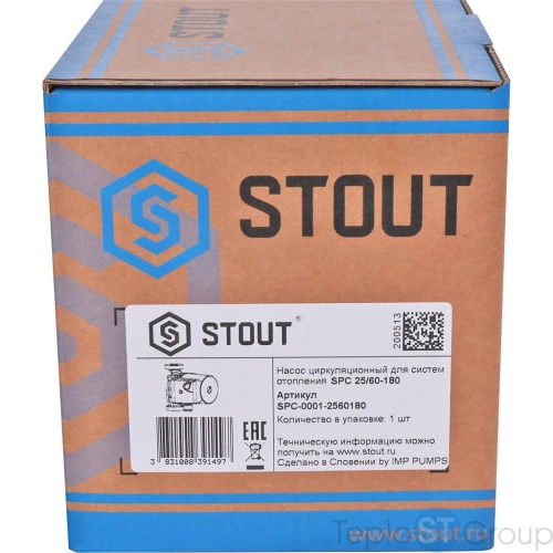 Stout Насос циркуляционный 25/60-180 - купить оптом с доставкой по России фото 3