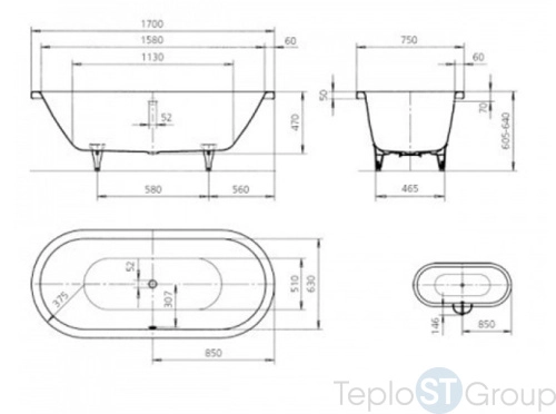 Стальная ванна Kaldewei Meisterstuck Asymmetric Duo 180x90 mod. 1742 200440603001 - купить с доставкой по России фото 2