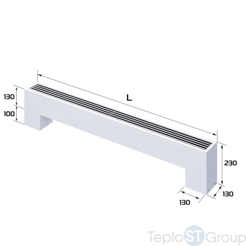 Конвектор напольный Royal Thermo STEP-130/130/1400-2-N-WT-LG-NA - купить с доставкой по России фото 2