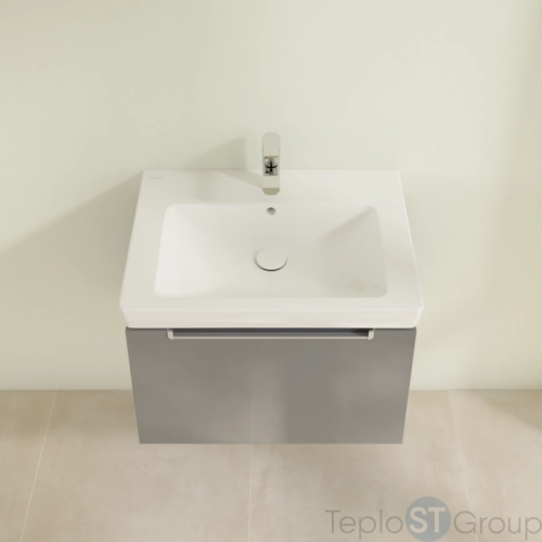 Тумба под раковину Villeroy & Boch Subway 2.0 637 x 420 x 454 mm A68800FP 1 выдвижной ящик, Glossy Grey - купить с доставкой по России фото 4