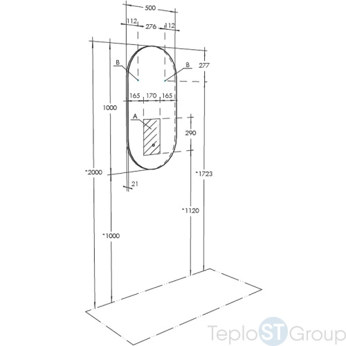 Зеркало Aquaton Альто 50 1A256402A1010 50x100 с подсветкой - купить с доставкой по России фото 3