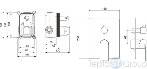 Смеситель для ванны Aquatek Лира AQ1446CR - купить оптом у дилера TeploSTGroup по всей России ✅ ☎ 8 (800) 600-96-13 фото 2