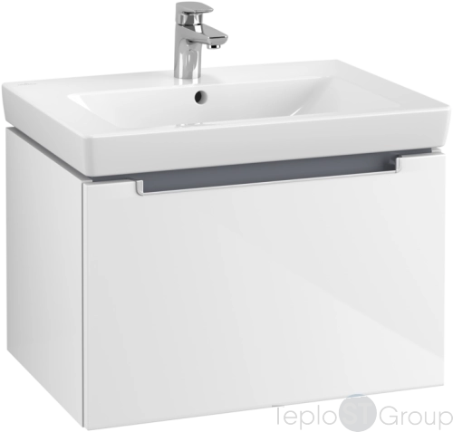 Тумба под раковину Villeroy & Boch Subway 2.0 637 x 420 x 454 mm A68800DH 1 выдвижной ящик, Glossy White - купить с доставкой по России