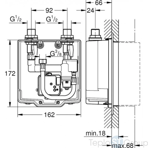 Скрытая часть Grohe Eurosmart Cosmopolitan E 36336001 - купить с доставкой по России фото 3