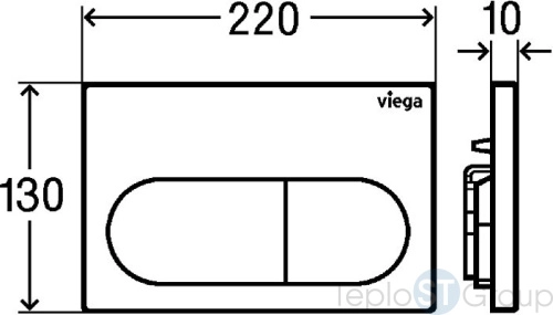 Кнопка смыва Viega Prevista 773755 хром - купить с доставкой по России фото 2