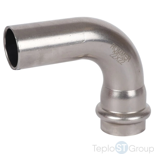 Rommer RSS-0002-000022 Rommer Угольник однораструбный 90°-НПр, 22, из нержавеющей стали прессовой - купить оптом с доставкой по России