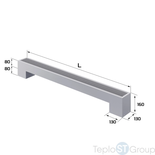 Конвектор напольный Royal Thermo STEP-80/130/1200-1-N-SS-LG-NA - купить с доставкой по России фото 2