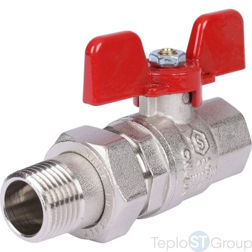 Stout Кран шаровой полнопроходной с американкой , ВР/НР, ручка бабочка 1/2 (EPDM) - купить оптом с доставкой по России