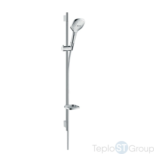 Душевой гарнитур Hansgrohe Raindance Select E 120 26621000 со штангой 90 см и мыльницей, хром - купить оптом у дилера TeploSTGroup по всей России ✅ ☎ 8 (800) 600-96-13