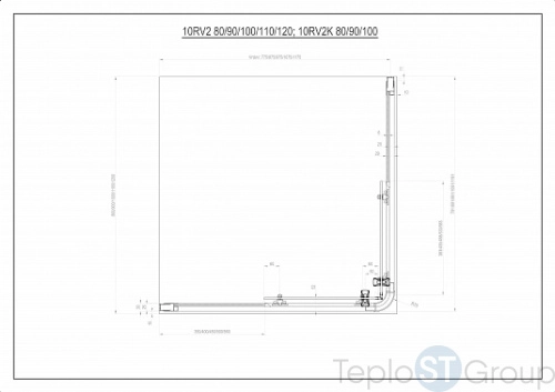 Душевая дверь Ravak 10° 90х190 10RV2K-90 1ZJ70C00Z1 элемент для ограждения - купить с доставкой по России фото 3