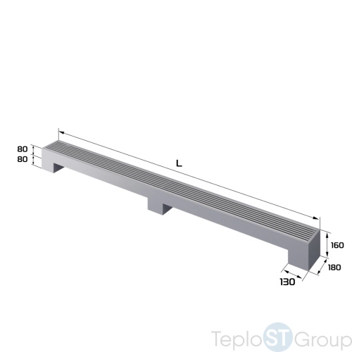 Конвектор напольный Royal Thermo STEP-80/180/2800-1-N-SS-LG-NA - купить с доставкой по России фото 2