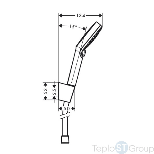 Душевой набор Hansgrohe Crometta 26693400, Vario EcoSmart 9 л/мин с держателем и шлангом 125 см, белый/хром - купить с доставкой по России фото 4