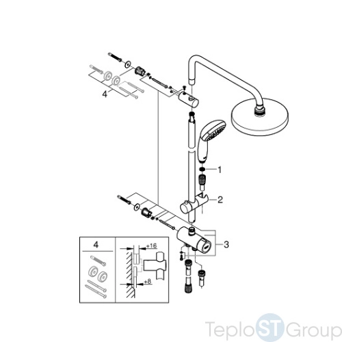 Душевая система Grohe New Tempesta 27389002 - купить с доставкой по России фото 4