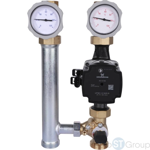 Группа насосная Meibes, поколение 8, MK с нас. Grundfos UPM3 Hybrid 25-70* , трехход. смесит., 1 - купить с доставкой по России