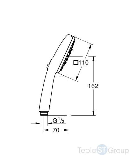 Душевая лейка Grohe Tempesta Cube 110 27572003 хром - купить с доставкой по России фото 3