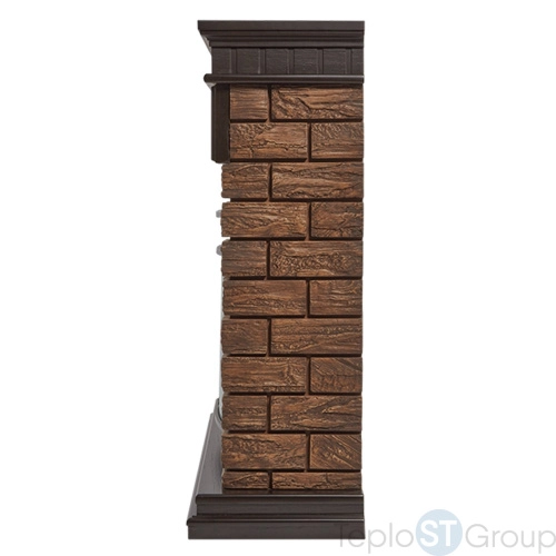 Портал Firelight Bricks Wood 25 камень коричневый, шпон темный дуб - купить с доставкой по России фото 5