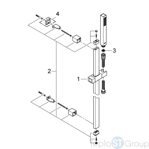 Душевой гарнитур Grohe Euphoria Cube Plus 27891000 - купить с доставкой по России фото 4