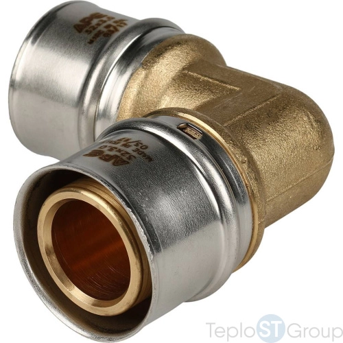 Stout Угольник  90° 32х32 для металлопластиковых труб прессовой - купить оптом с доставкой по России фото 7
