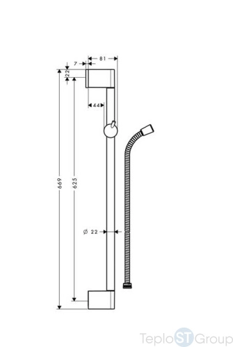 Душевая штанга Hansgrohe Crometta 85 Unica 27615000 хром - купить с доставкой по России фото 2