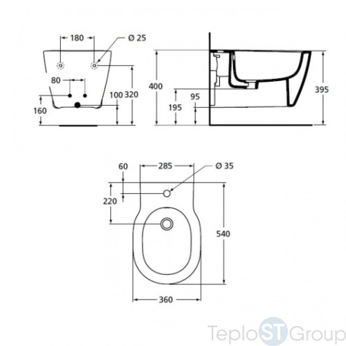 Биде подвесное Ideal Standard Connect E799701 - купить с доставкой по России фото 3